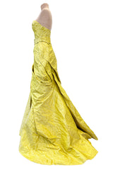 Rare Fall 2007 Nina Ricci by Olivier Theyskens Runway Look 38 Gold Metal Thread Dress
