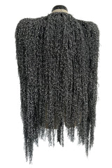 Incredible Fall 2009 Giorgio Armani Prive Haute Couture Runway Look 10 Silk Fringed Jacket