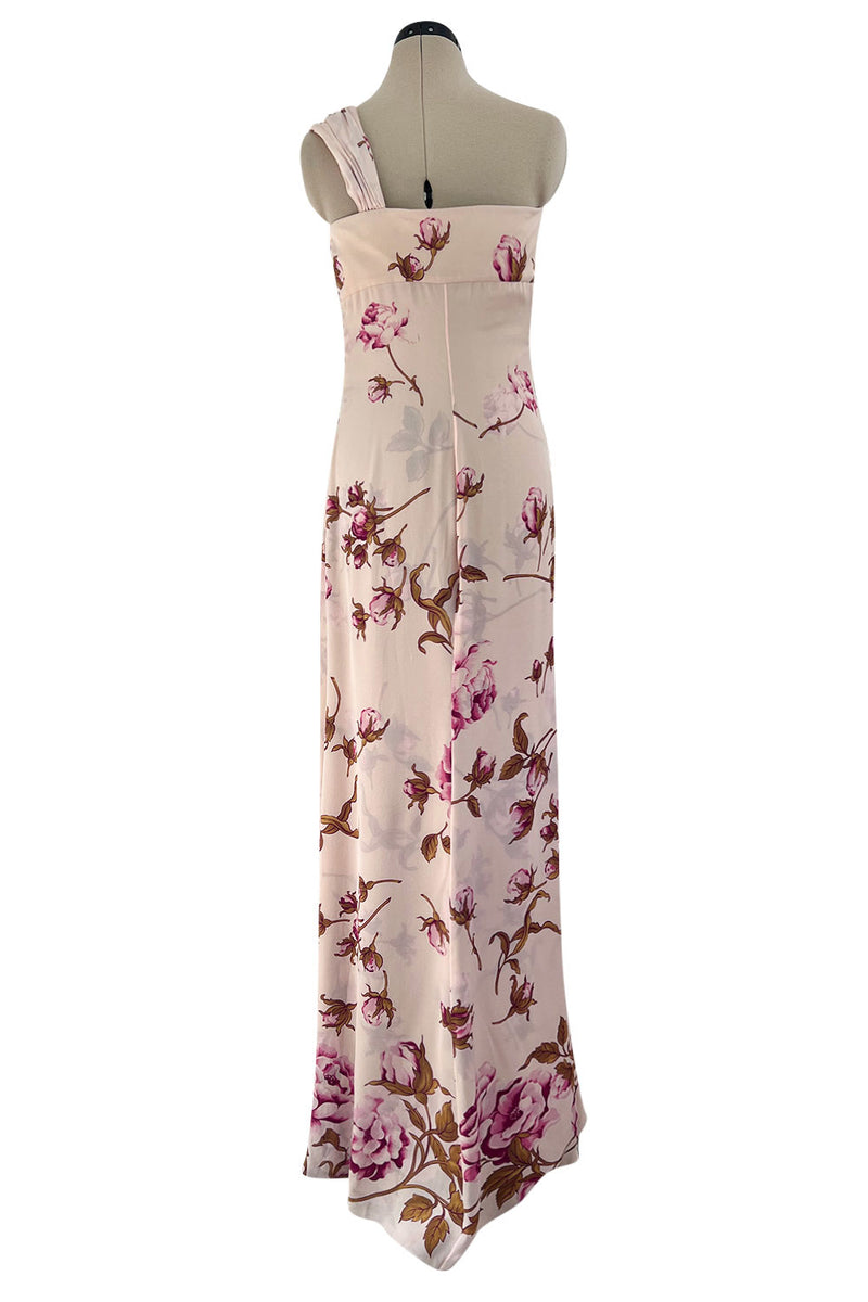 Prettiest Spring 2006 Valentino Runway Pink Floral Rose Print Pink