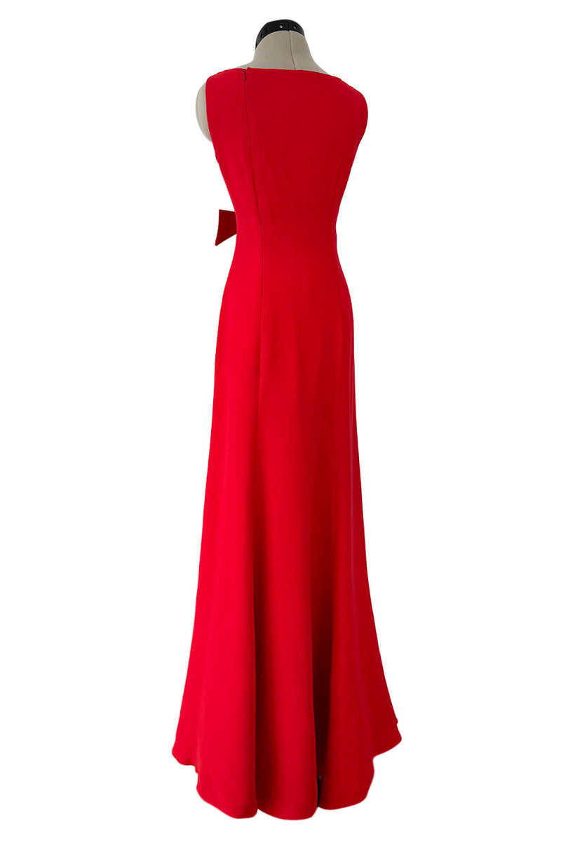 Prettiest 2000s Valentino by the Original Mr Valentino Red Dress w Bows & V Front