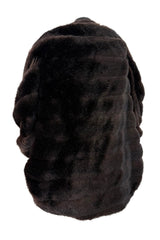 Rare Vivienne Westwood Fall 1993 'Anglomania' Collection Runway Look 36 Deep Brown Faux Fur Cape Jacket