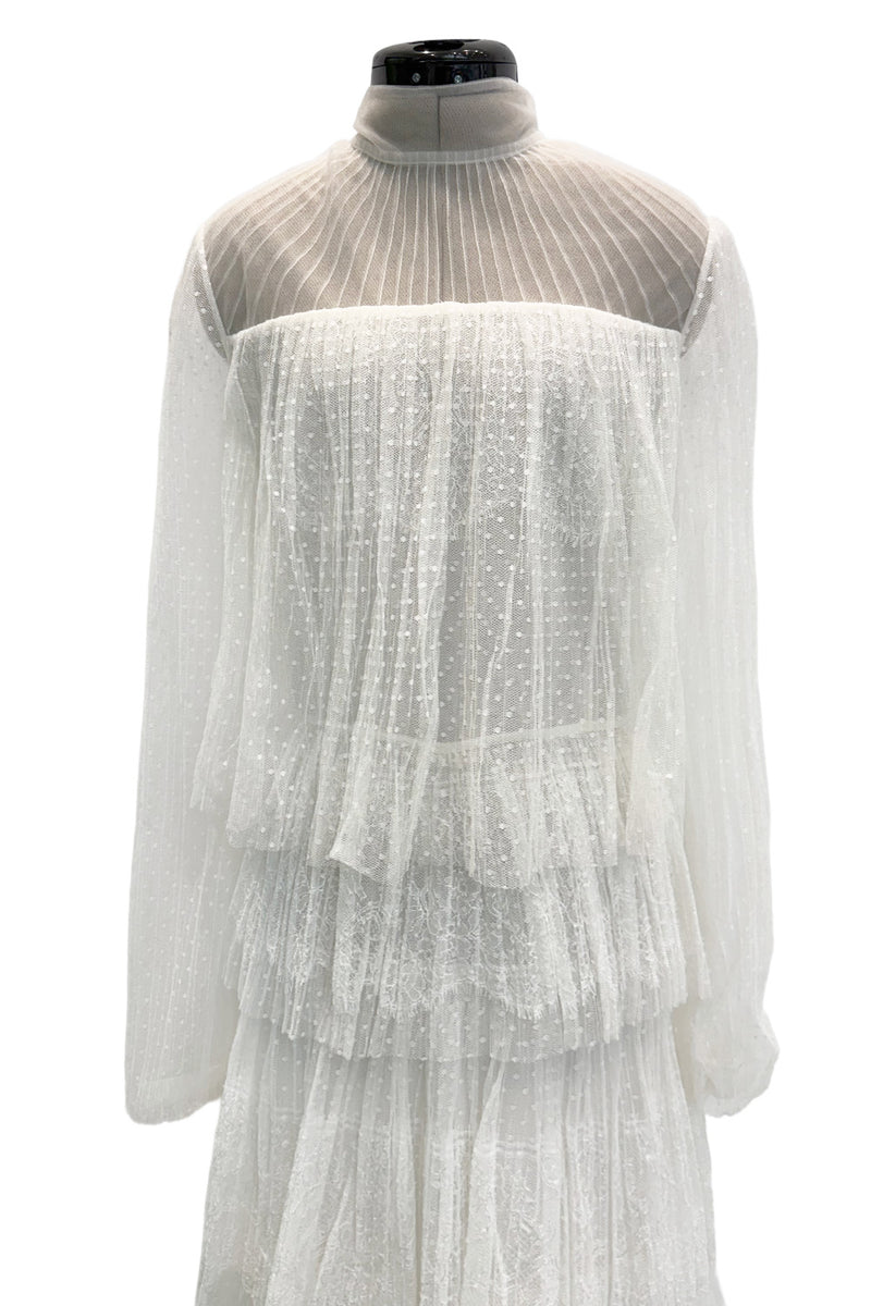 Prettiest Fall 2015 Valentino by Pierpaolo Piccioli & Maria Grazia Chiuri White Lace & Net Dress