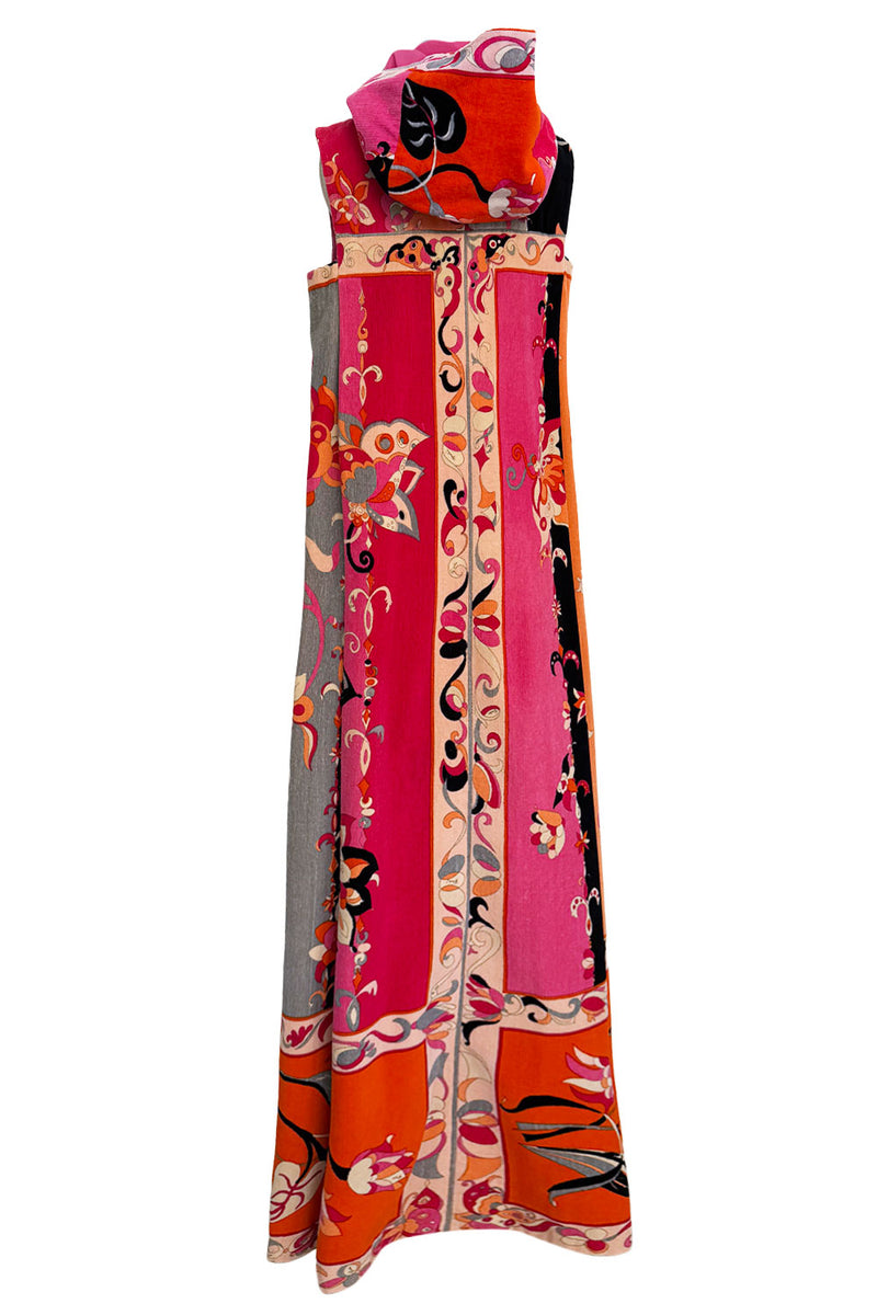 pucci beach dress Iride Print Draped Neckline Dress  PUCCI