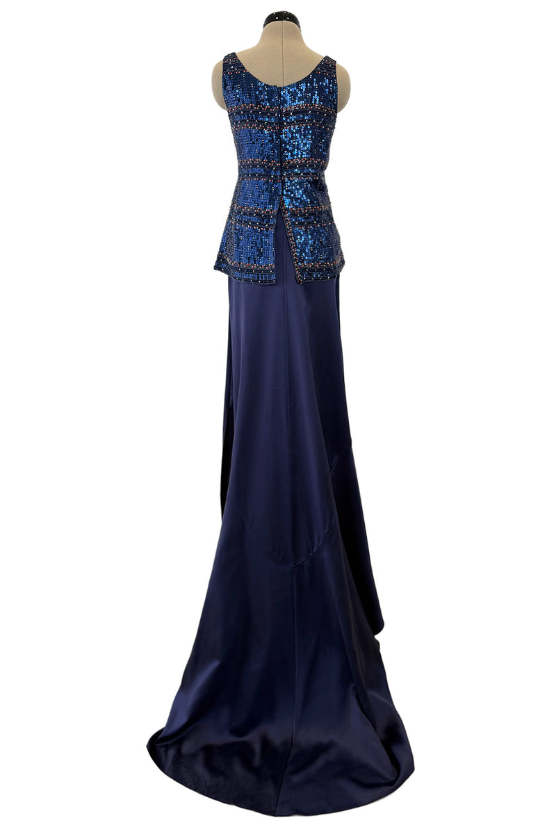 Fantastic Fall 1998 Giorgio Armani Runway, Ad Campaign & Exhibit Silk Skirt w Sequin Tank Top Set