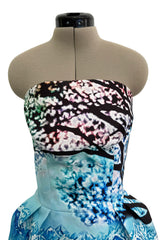 Gorgeous Fall 2013 Mary Katrantzou Runway Print From Look 18 Strapless Bubble Skirt Mini Dress
