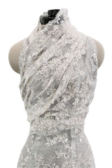 Exquisite 2011 Rodarte One Off Custom Made Silver & Lace Vogue / Kate Moss Editorial Dress