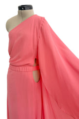Prettiest Resort 2019 Cult Gaia 'Cosette' Draped One Shoulder Dress w Open Waist Cut Outs