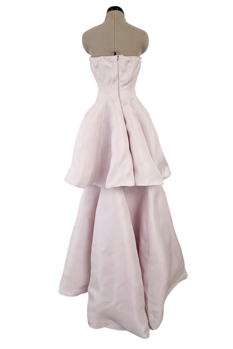 Outstanding 2014 Christian Dior by Raf Simons Strapless Palest Soft Pink Dress w Tiered Skirting