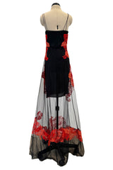 Resort 2011 Givenchy by Ricardo Tisci Look 5 Red Lace & Black Net Dress