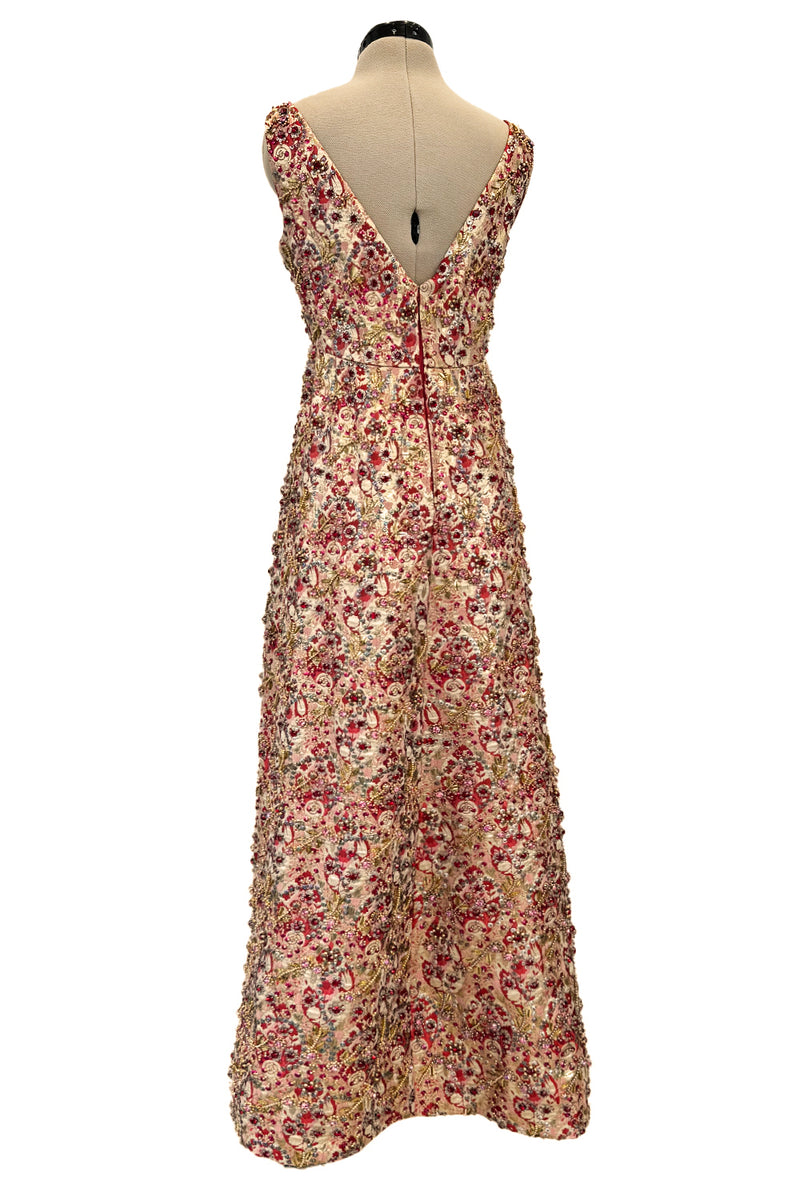 Amazing 1960s Malcolm Starr by Elinor Simmons Red & Gold Thread Dress Shrimpton Couture Amazing 1960s Malcolm Starr by Elinor Simmons Red & Gold Thread Dress Shrimpton Couture