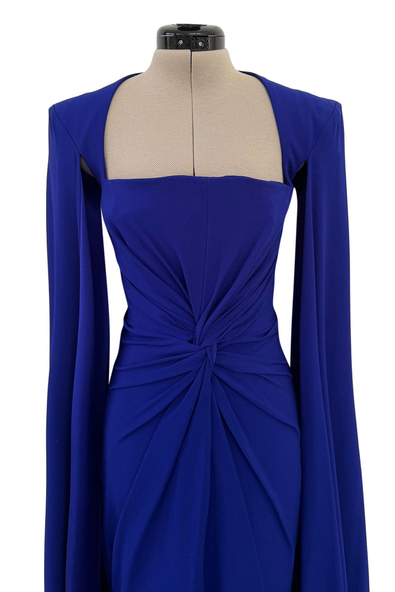 Spring 2020 Alex Perry Runway Brilliant Blue Dress w Twist Front & to ...