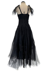 Rare Spring 2008 John Galliano Black Version of Look 13 Production Label Black Lace Dress