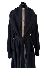 Fall 2023 Saint Laurent by Anthony Vaccarello Mens Runway Look 13 Long Super Soft Knit Coat