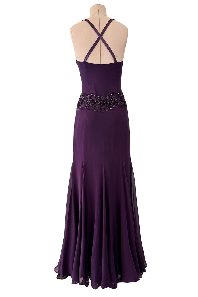Gorgeous 2000s Valentino Roma Mauve Purple Silk Chiffon Dress w Sequin Shrimpton Couture Gorgeous 2000s Valentino Roma Mauve Purple Silk Chiffon Dress w Sequin Shrimpton Couture