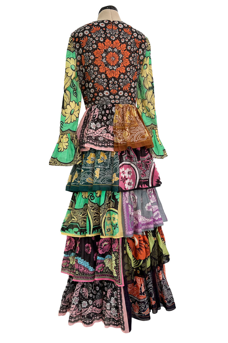 Iconic Spring 2015 Valentino Printed Tiered Runway Dress by Maria Grazia Chiuri & Pier Paolo Piccioli