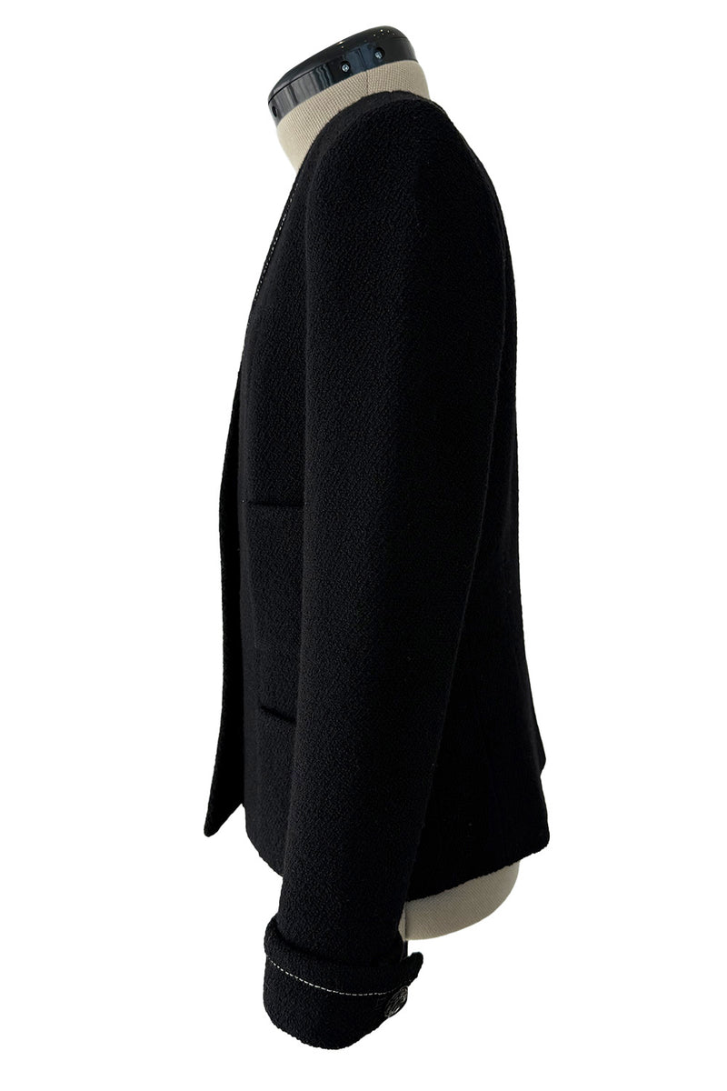 Fall 2015 Chanel by Karl Lagerfeld Brasserie Gabrielle Runway Look 89 Black Tweed Jacket