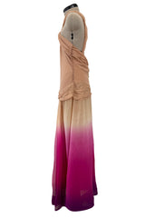 Prettiest Spring 2006 Christian Dior by John Galliano Pink Ombre Silk Chiffon Dress