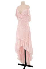 Spring 2005 Chanel by Karl Lagerfeld Runway Softest Pale Pink Floating Silk Chiffon Dress