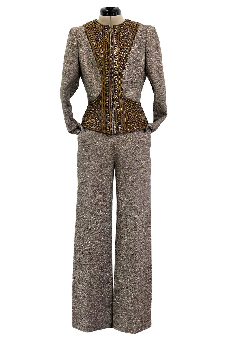 Documented & Rare Fall 2004 Alexander McQueen Tweed Pant Suit w