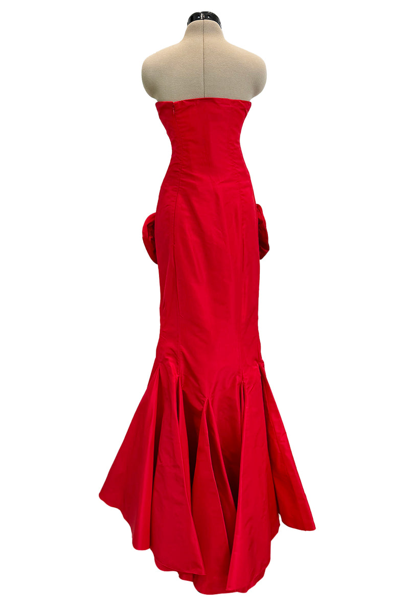 Modern Valentino by Pierpaolo Piccioli Homage to the Fall 2004 Runway Look 53 Strapless Red Silk Dress