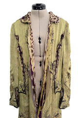 Fall 2004 Roberto Cavalli Runway Look 31 Multiple Prints & Layered Silk Chiffon Great Coat Jacket