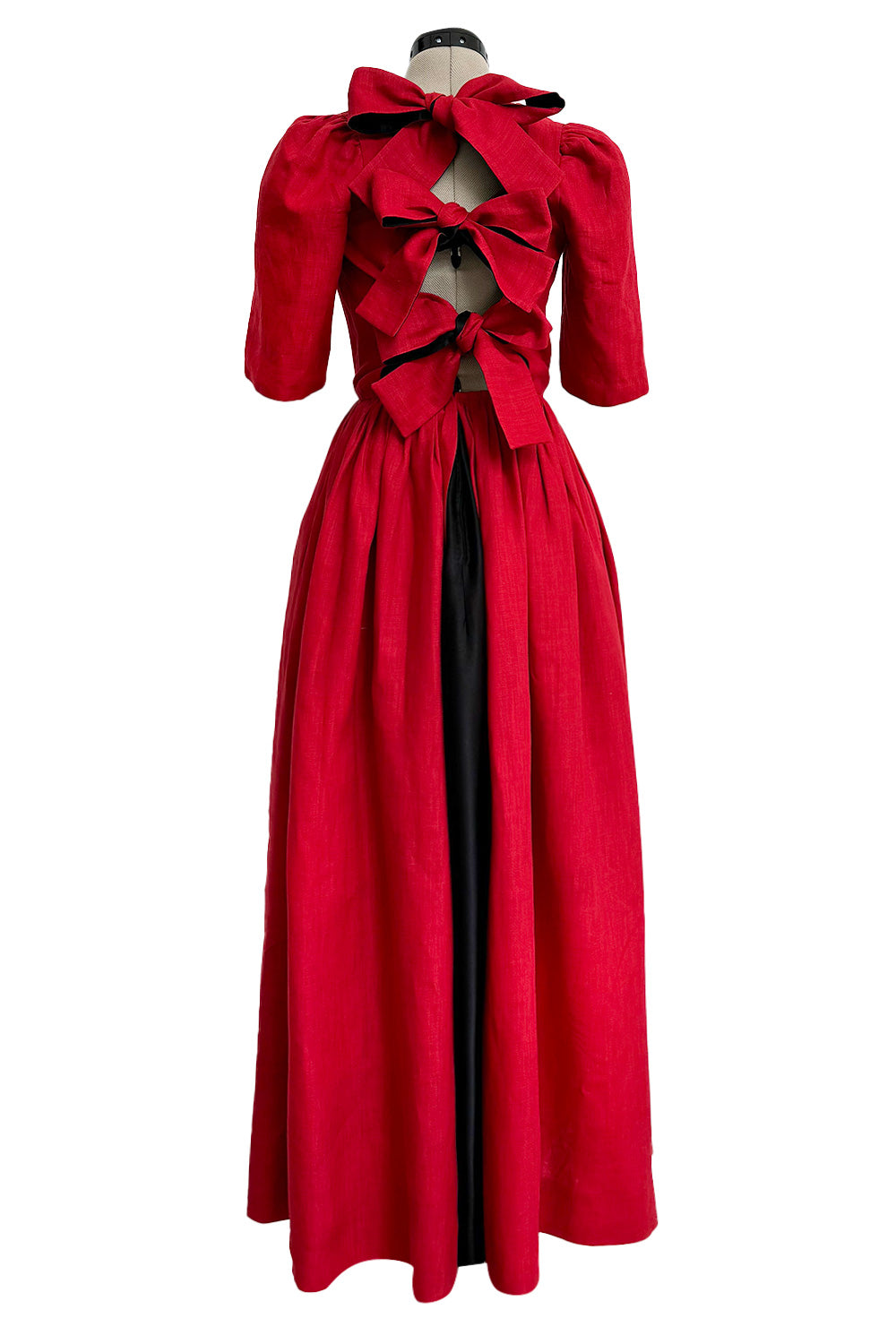 Dreamy Spring 1984 Lanvin by Jules-Francois Crahay Runway Red Linen & Shrimpton Couture Dreamy Spring 1984 Lanvin by Jules-Francois Crahay Runway Red Linen & Shrimpton Couture