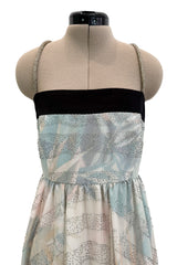 Pretty Spring 2014 Emporio Armani Long Version of Runway Look 86 Crystal & Floral Print Pastel Dress