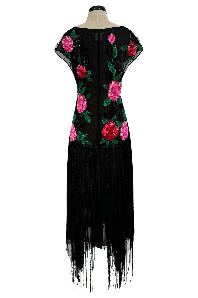 Dreamy Spring 2002 Blumarine Runway Black Silk Net & Chiffon Floral Se Shrimpton Couture Dreamy Spring 2002 Blumarine Runway Black Silk Net & Chiffon Floral Se Shrimpton Couture