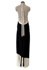 Cruise 2003 Chanel by Karl Lagerfeld Black & Ivory Cashmere Knit Dress