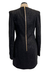 Gorgeous Fall 2013 Balmain by Olivier Rousteing New w Tags Metallic Eyelash Mini Dress