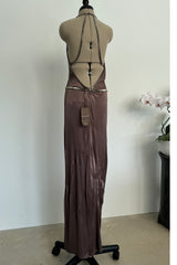 Gucci 2010-11 Deep Mauve Backless Jersey Dress