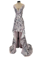 Outstanding Spring 2009 Nina Ricci by Olivier Theyskens Runway Look 12 Floral Printed Silk Dress