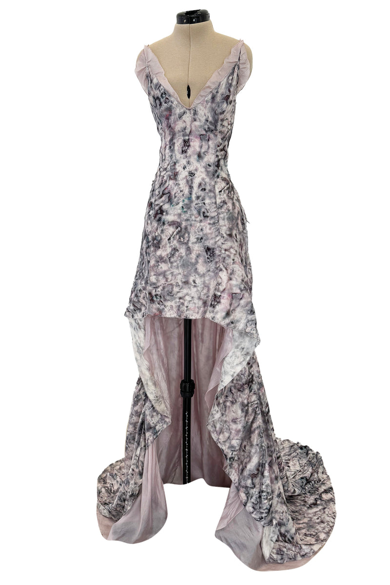 Outstanding Spring 2009 Nina Ricci by Olivier Theyskens Runway Look 12 Floral Printed Silk Dress