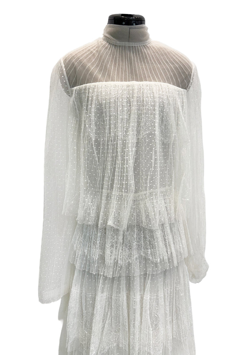 Prettiest Fall 2015 Valentino by Pierpaolo Piccioli & Maria Grazia Chiuri White Lace & Net Dress