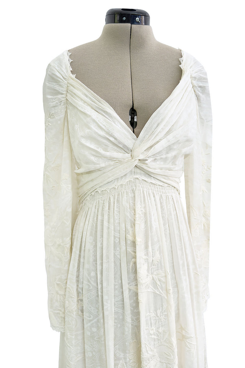 Spring 2018 Etro by Veronica Etro Runway Look 3 White Cotton Gauze Dre – Shrimpton Couture