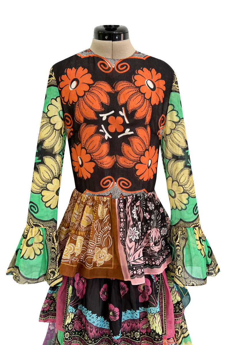 Iconic Spring 2015 Valentino Printed Tiered Runway Dress by Maria Grazia Chiuri & Pier Paolo Piccioli