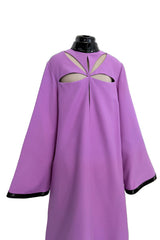 Spring 2020 Gucci by Alessandro Michele Runway Look 64 Purple Cut Out Tunic Dress w Patent Trim