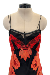 Resort 2011 Givenchy by Ricardo Tisci Look 5 Red Lace & Black Net Dress