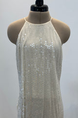 Chanel c.1997 Sequin with Thigh High Slit - 13.5" W