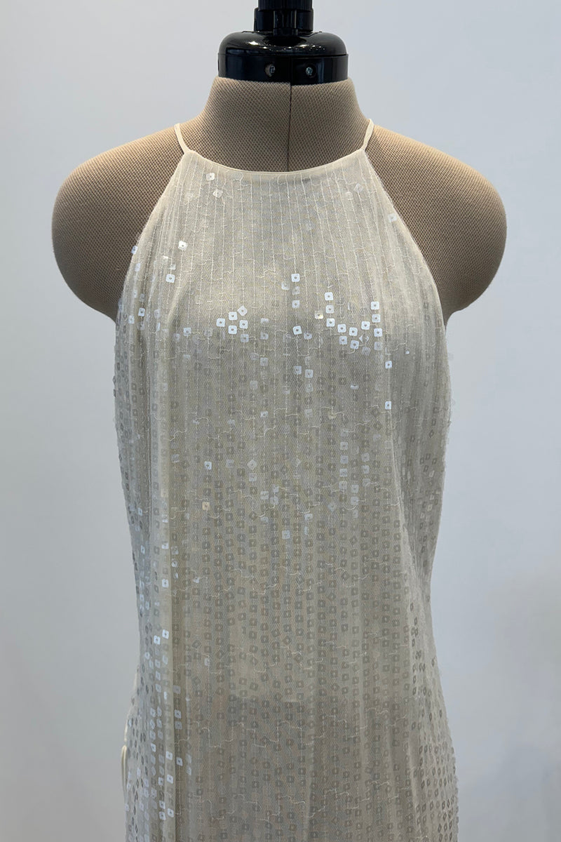 Chanel c.1997 Sequin with Thigh High Slit - 13.5" W