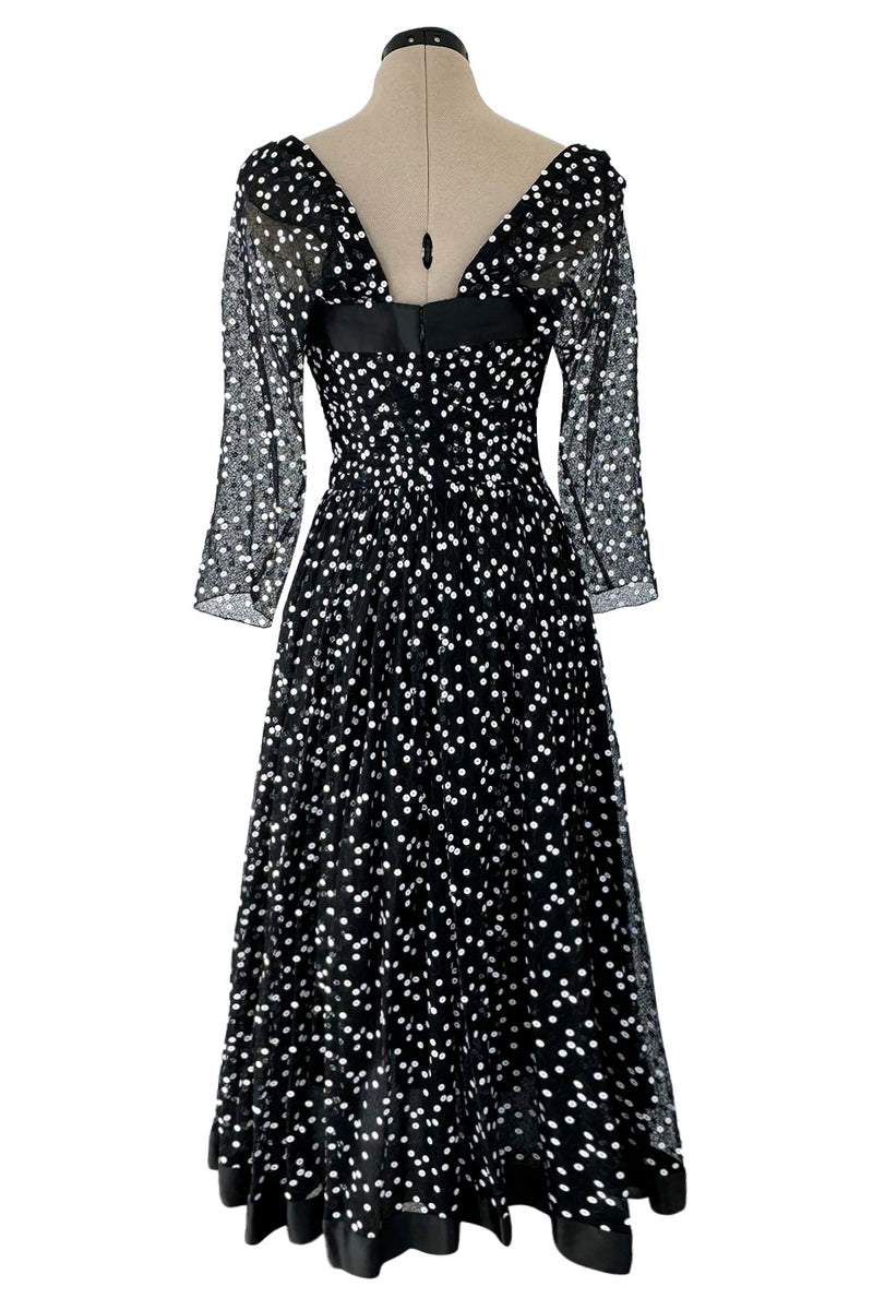 Prettiest Fall 1979 Christian Dior by Marc Bohan Black Silk Lace Net D Shrimpton Couture Prettiest Fall 1979 Christian Dior by Marc Bohan Black Silk Lace Net D Shrimpton Couture