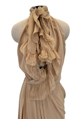 Incredible Fall 2010 Christian Dior by John Galliano Runway Look 30 Ruffle Front Silk Chiffon Dress
