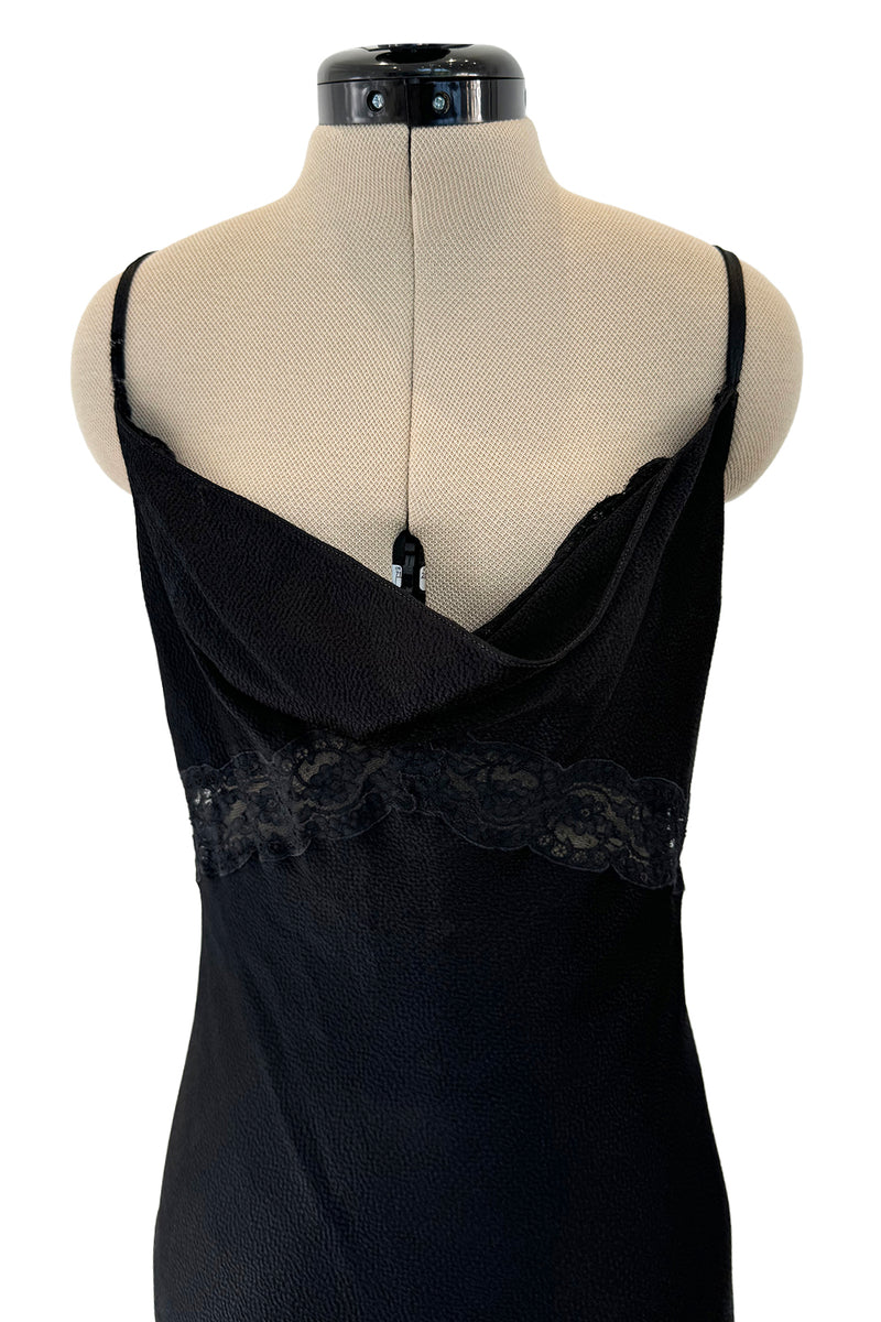 Rare Spring 1999 Christian Dior by John Galliano Black Bias Cut Silk D – Shrimpton Couture