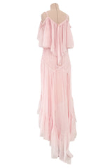 Spring 2005 Chanel by Karl Lagerfeld Runway Softest Pale Pink Floating Silk Chiffon Dress