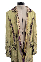 Fall 2004 Roberto Cavalli Runway Look 31 Multiple Prints & Layered Silk Chiffon Great Coat Jacket