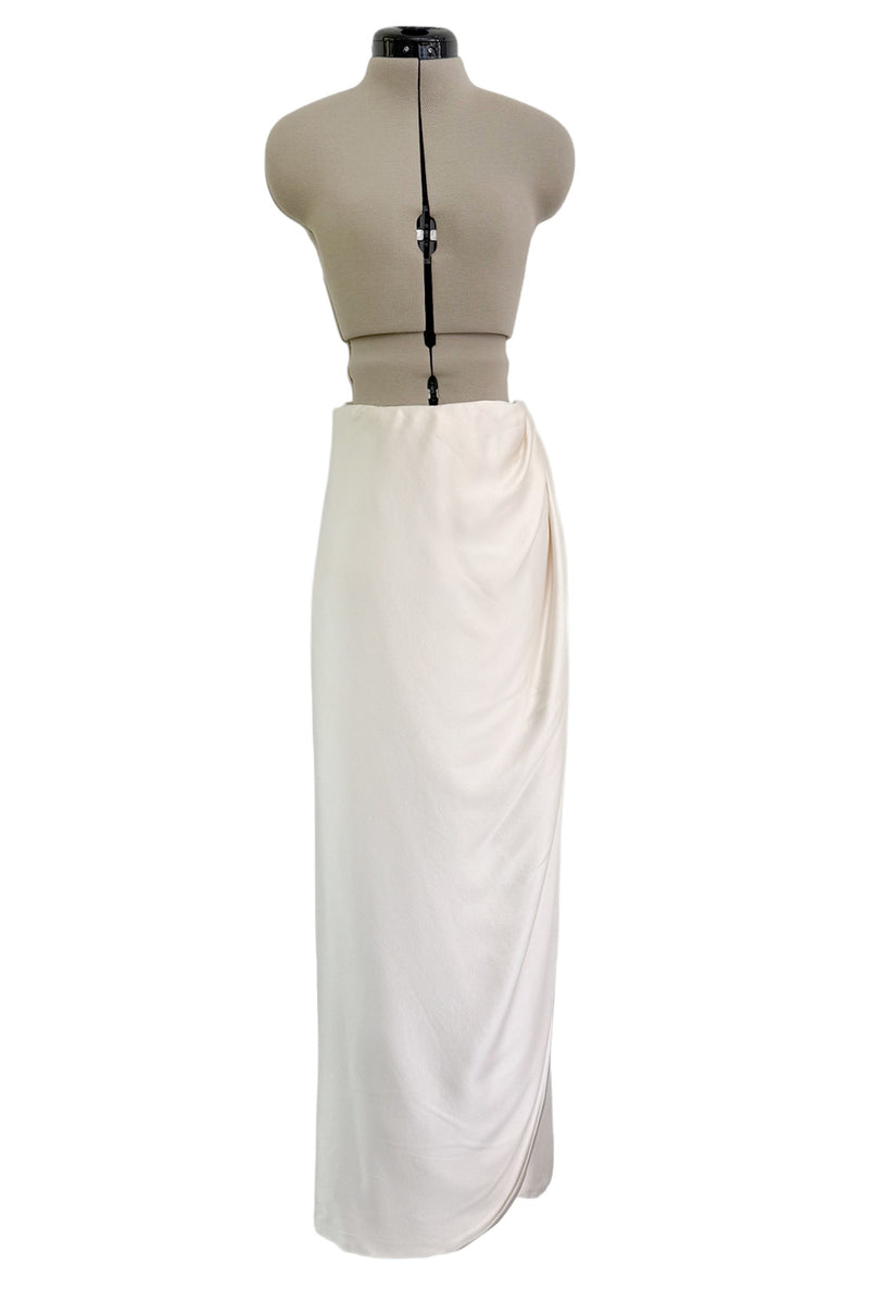 Prettiest Spring 2000 Original Valentino Runway Look 84 Embroidered Camisole, Jacket & Silk Skirt Set