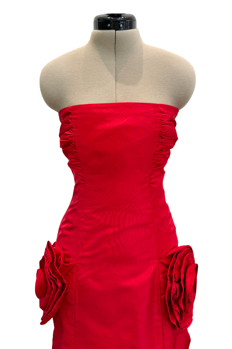Modern Valentino by Pierpaolo Piccioli Homage to the Fall 2004 Runway Look 53 Strapless Red Silk Dress