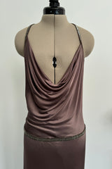 Gucci 2010-11 Deep Mauve Backless Jersey Dress