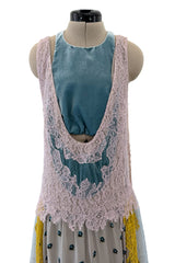 Amazing Spring 2018 Valentino by Pierpaolo Piccioli Runway Look 64 Lace, Silk & Velvet Halter Dress Set