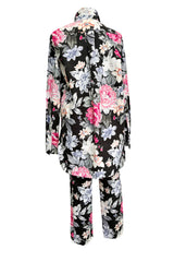 Well Documented Resort 2012 Celine by Phoebe Philo Floral Top or Jacket & Cropped Pant Suit